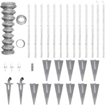 Chain Link Fence with Posts Spike Steel 0,8x25 m