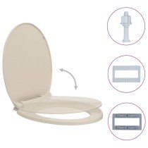 Soft-Close Toilet Seat Quick Release Beige Oval
