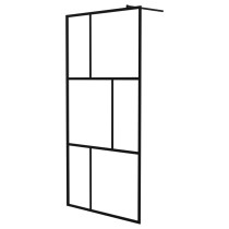 Walk-in Shower Wall with Clear ESG Glass Red 90x195 cm