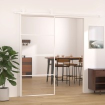Sliding Door Black 102.5x205 cm Tempered Glass and Aluminium