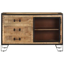 Sideboard 100x31x60 cm Solid Rough Mango Wood