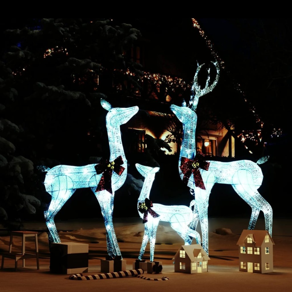 Reindeer Family Christmas Decoration Gold 201 LEDs