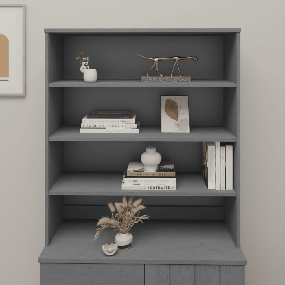 Top for Highboard HAMAR Light Grey 90x30x100cm Solid Wood Pine