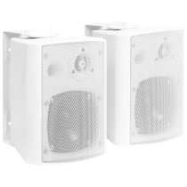 Wall-mounted Stereo Speakers 2 pcs White Indoor Outdoor 100 W