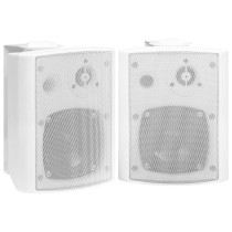 Wall-mounted Stereo Speakers 2 pcs White Indoor Outdoor 100 W