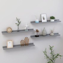 Wall Shelves 2 pcs Concrete Grey 40x9x3 cm