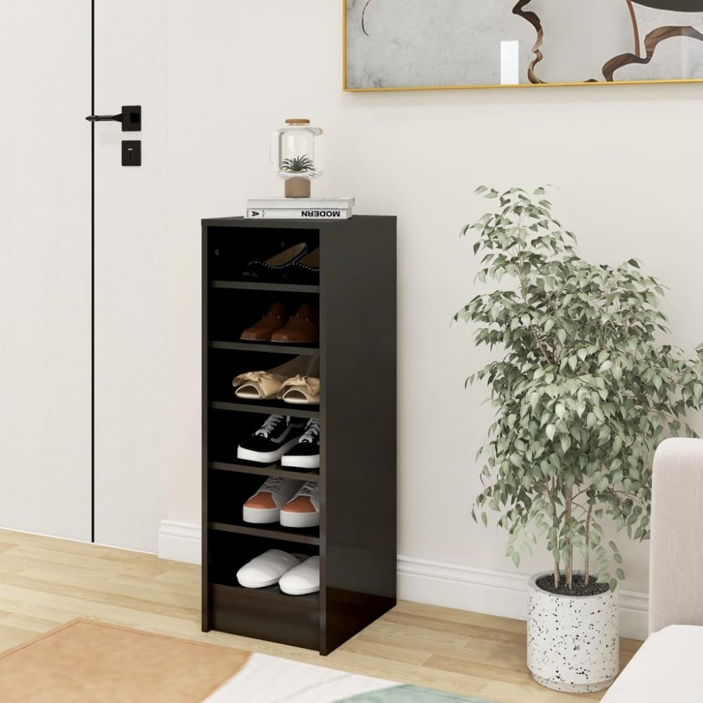 Shoe Cabinet Concrete Grey 31.5x35x90 cm Engineered Wood