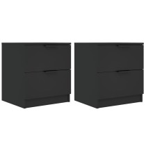 Bedside Cabinets 2 pcs Smoked Oak Engineered Wood