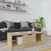 Coffee Table Smoked Oak 102x50x36 cm Engineered Wood