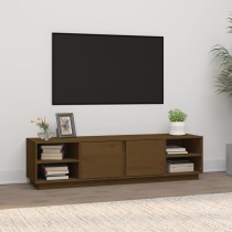 TV-Schrank Weiß 156x40x40 cm Massivholz Kiefer