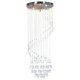 Ceiling Lamp with Crystal Beads Silver Spiral G9