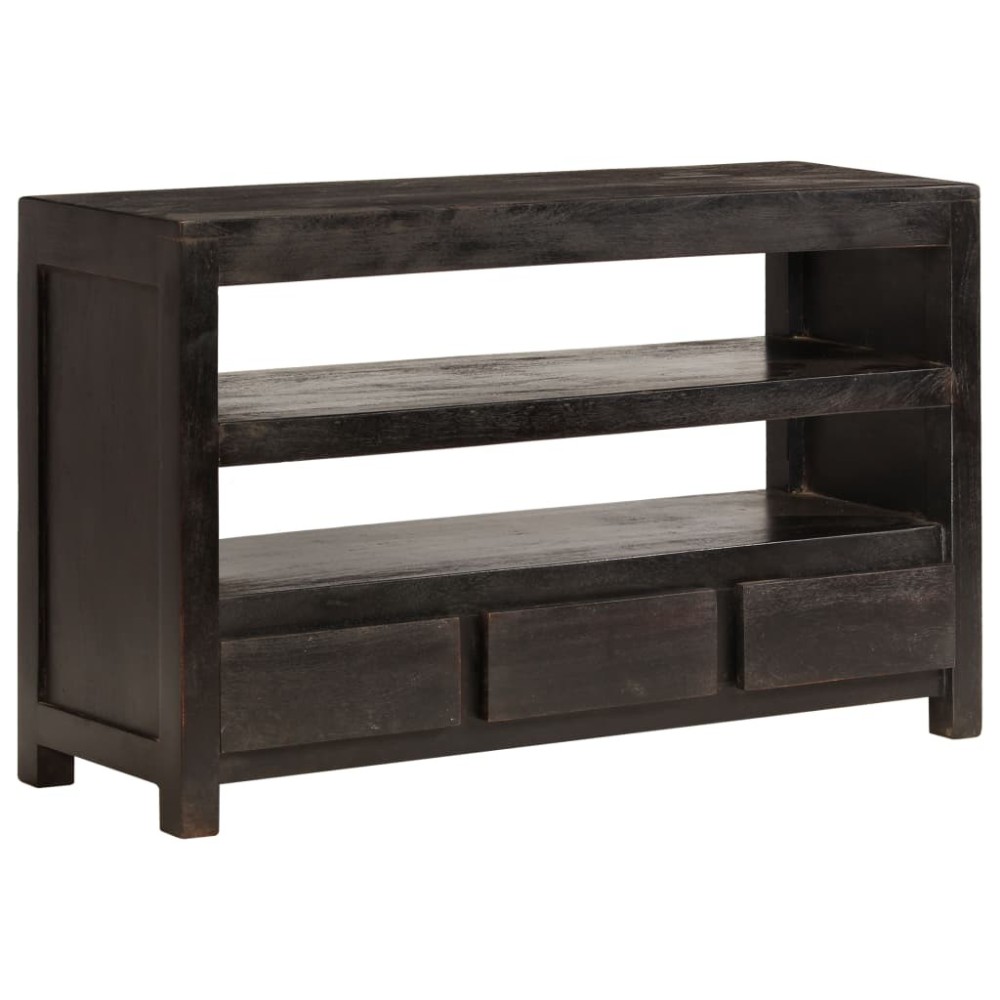 TV Cabinet Solid Acacia Wood 90x30x55 cm Light Brown
