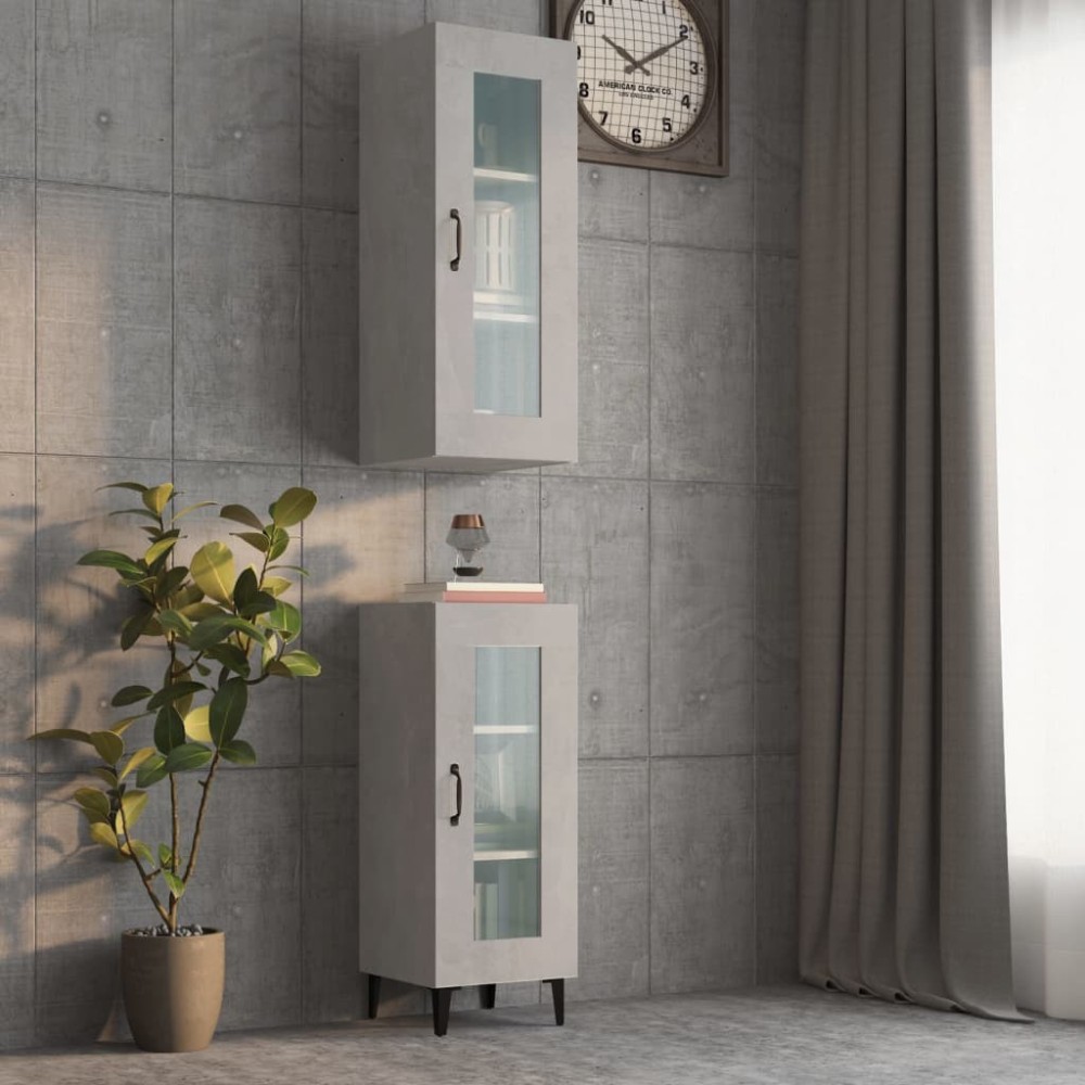 Hanging Wall Cabinet Grey Sonoma 34.5x34x90 cm