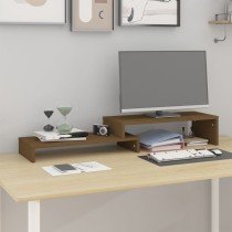 Monitor Stand White (52-101)x22x14 cm Solid Wood Pine