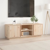 TV Cabinet Honey Brown 110x35x40.5 cm Solid Wood Pine