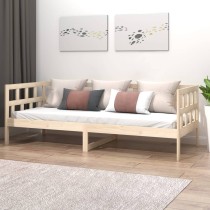 Day Bed Grey Solid Wood Pine 80x200 cm