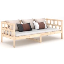 Day Bed Grey Solid Wood Pine 80x200 cm