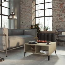 Couchtisch Hochglanz-Grau 60x60x30 cm Holzwerkstoff