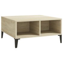 Coffee Table High Gloss Grey 60x60x30 cm Engineered Wood