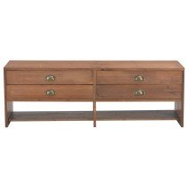 TV Cabinet with 4 Drawers 120x30x40 cm Solid Fir Wood