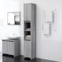 Bathroom Cabinet Brown Oak 30x30x183.5 cm Engineered Wood