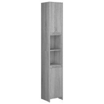 Badezimmerschrank Hochglanz-Weiß 30x30x183,5 cm Holzwerkstoff