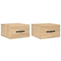 Wall-mounted Bedside Cabinet Concrete Grey 35x35x20 cm