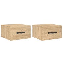 Wall-mounted Bedside Cabinet Concrete Grey 35x35x20 cm