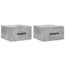 Wall-mounted Bedside Cabinet Concrete Grey 35x35x20 cm