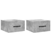 Wall-mounted Bedside Cabinet Concrete Grey 35x35x20 cm