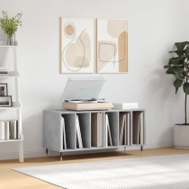 Record Cabinet Concrete Grey 100x38x48 cm Engineered Wood