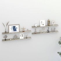 Wall Shelves 2 pcs Concrete Grey 40x9x3 cm