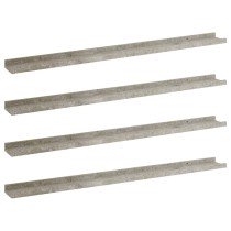 Wall Shelves 2 pcs Concrete Grey 40x9x3 cm