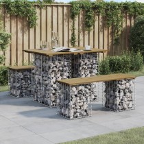 Garden Bench Gabion Design 100x102x72 cm Solid Wood Douglas