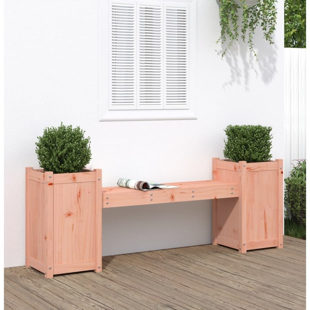 Planter Bench Grey 180x36x63 cm Solid Wood Pine