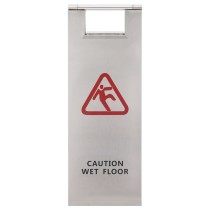 Folding Wet Floor Sign Stainless Steel