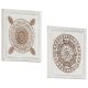 Hand-Carved Wall Panels 2 pcs MDF 40x40x1.5 cm