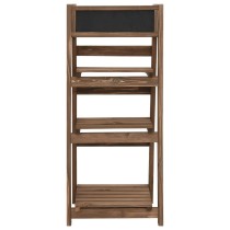 3-Tier Plant Stand with Blackboard 40x30x90 cm Solid Fir Wood