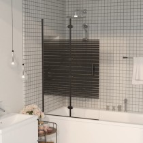 Folding Shower Enclosure ESG 100x140 cm Black