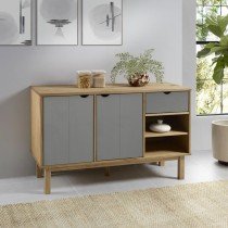 Sideboard OTTA Brown and White 114x43x73.5 cm Solid Wood Pine