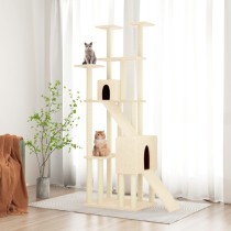 Cat Tree with Sisal Scratching Posts Dark Grey 190 cm