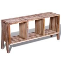 TV Cabinet with 3 Shelves Stackable Reclaimed Teak Colourful