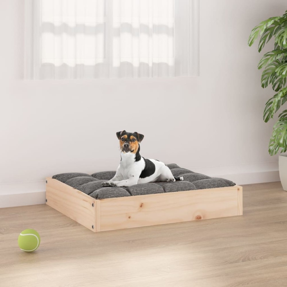 Dog Bed White 51.5x44x9 cm Solid Wood Pine