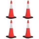 Reflective Traffic Cones with Heavy Bases 4 pcs 50 cm