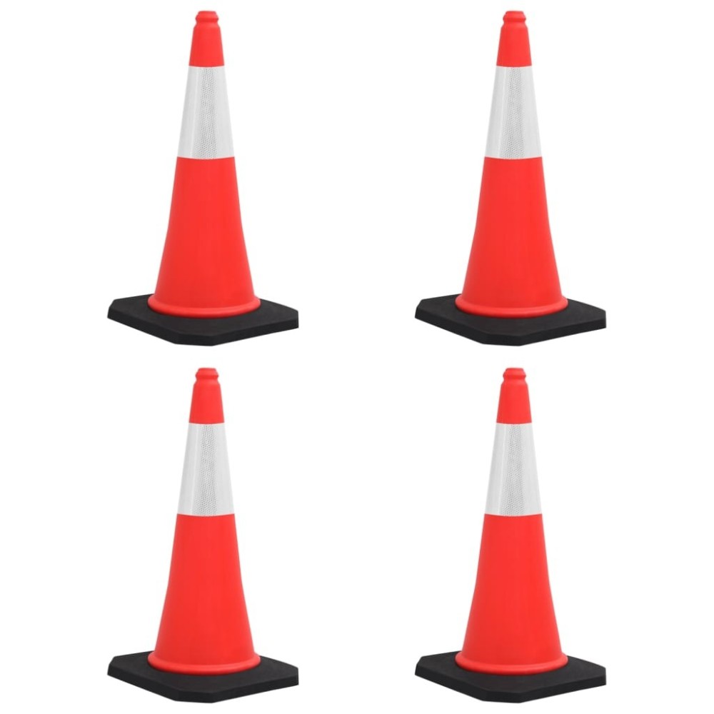 Reflective Traffic Cones with Heavy Bases 4 pcs 50 cm