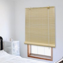 Roller Blind Bamboo 140x220 cm Brown