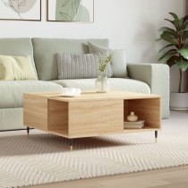 Coffee Table White 80x80x36.5 cm Engineered Wood