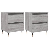 Bedside Cabinets 2 pcs Brown Oak 40x35x50 cm Engineered Wood