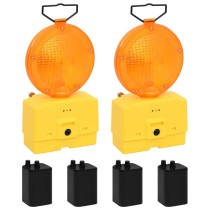Construction Site Lights 4 pcs with Batteries 18x8x37 cm