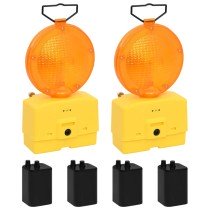 Construction Site Lights 4 pcs with Batteries 18x8x37 cm